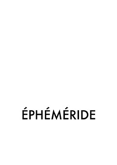 Ephéméride